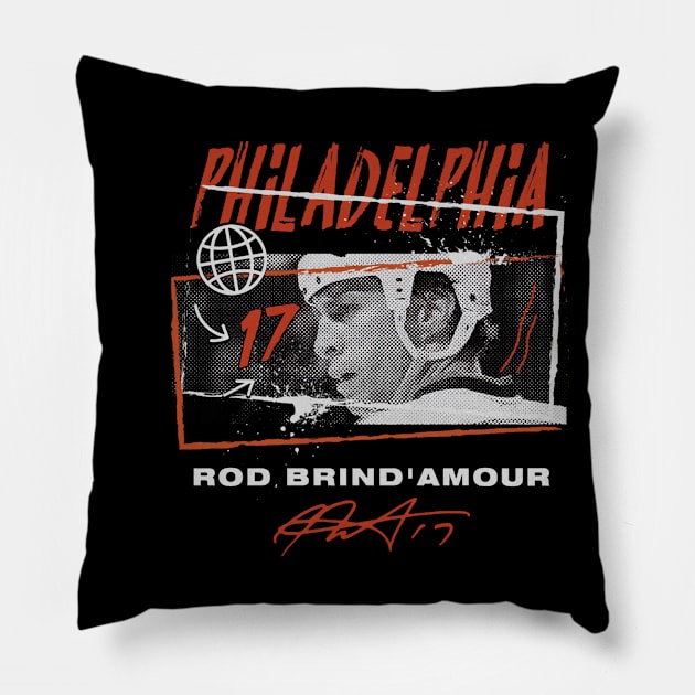 Rod Brind'Amour Philadelphia Tones Pillow by lavonneroberson