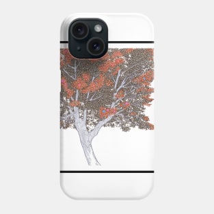 Brown Tree Circle Design Phone Case