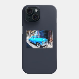 Mean Machine, Blue Car In Havana Phone Case