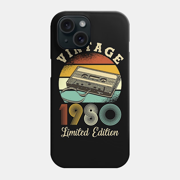 Vintage 1980 Phone Case by Cooldruck