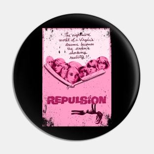 Catherine Deneuve's Haunting Descent - Repulsions Movie Tee Pin