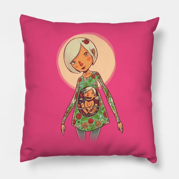 Mother with son Pillow by planeador7