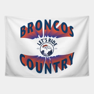 Broncos Country Lets Ride Tapestry