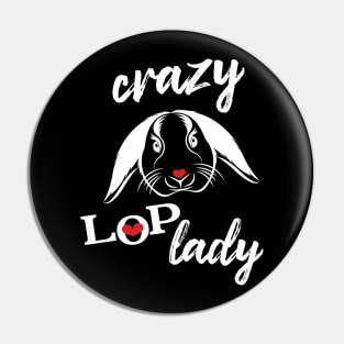 Crazy lop lady miniature lop eared rabbit lover Pin