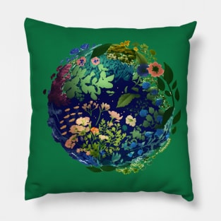 Green Earth, plantlover Pillow