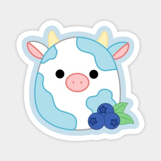 Blueberry Cow Magnet