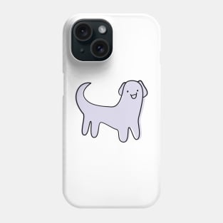 Cute Silly Simple Minimalist Pastel Periwinkle Puppy Dog Phone Case