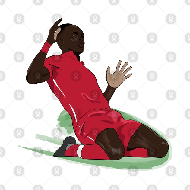 Sadio Mane Slide Goal Celebration by WalkDesigns