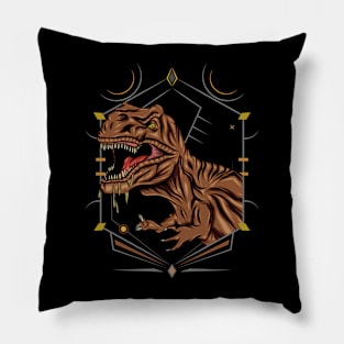 tyrannosaurus illustration Pillow