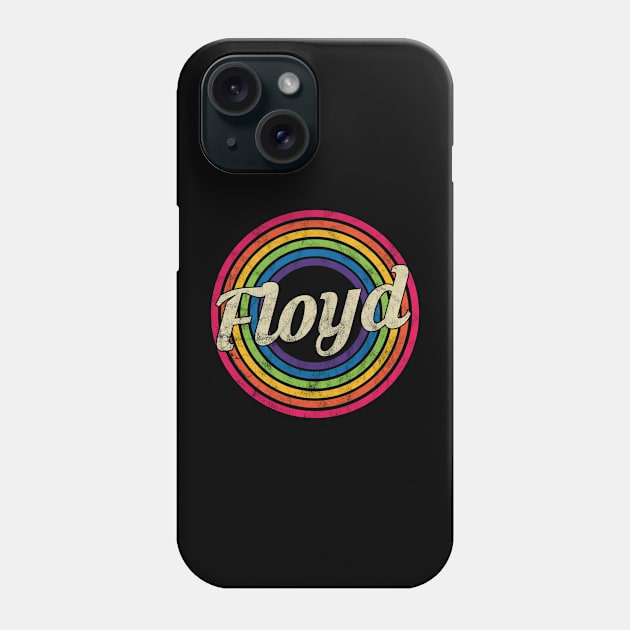 Floyd - Retro Rainbow Faded-Style Phone Case by MaydenArt