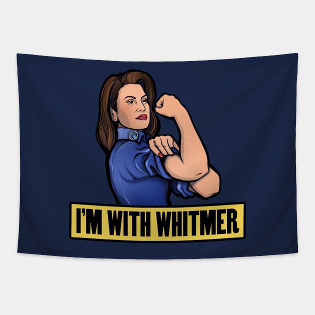 I'm With Big Gretch Gretchen Whitmer Tapestry by bubbsnugg