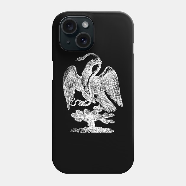 Posada Mexican Eagle with Rattlesnake and Cactus from 1901 T-Shirt Phone Case by vokoban