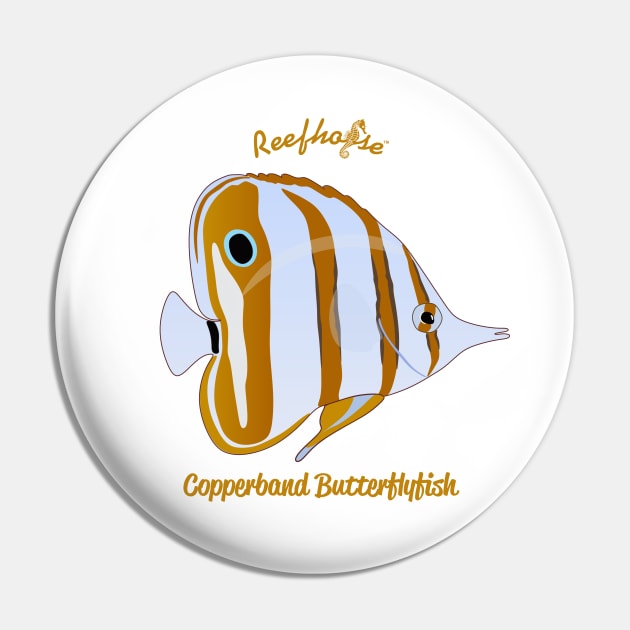 Copperband Butterflyfish Pin by Reefhorse