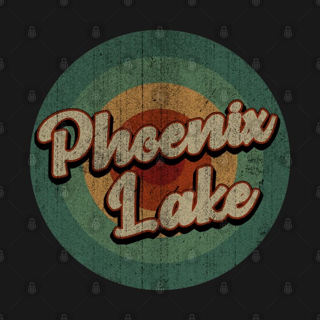 Circle Retro Vintage Phoenix Lake by Jokowow