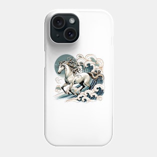 Horse on the waves Phone Case