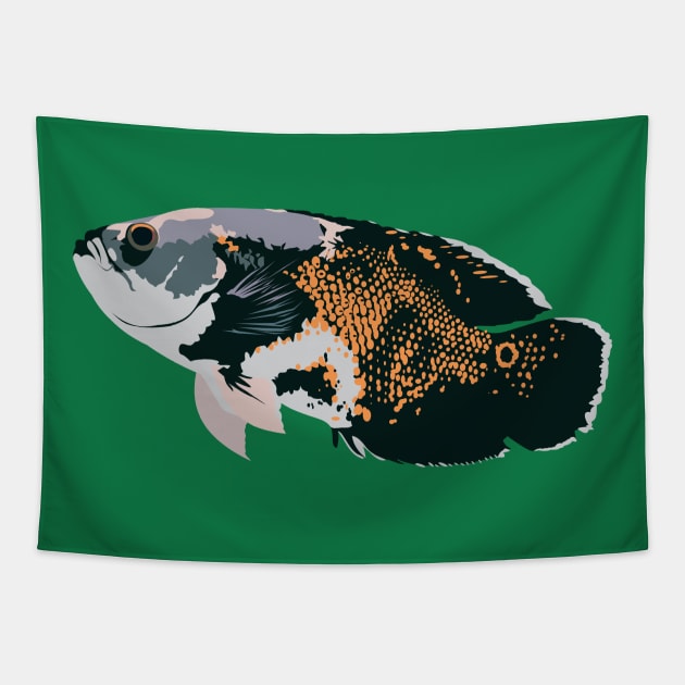 Oscar Fish Tapestry by stargatedalek