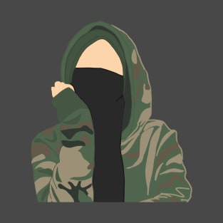 Stay True; Muslim girl on camouflage hoodie T-Shirt