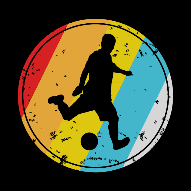 Retro Soccer Player Silhouette by funkyteesfunny