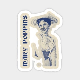 Mary Poppins Vintage Blue Magnet
