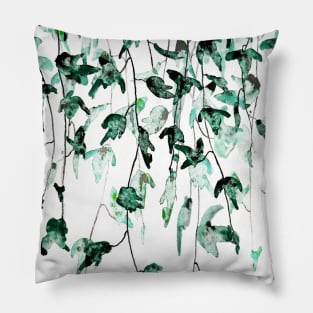 green ivy on the wall Pillow