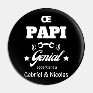 Ce Papi génial appartient cadeau grand-papa, Gift To Papa, Gift to Daddy, Gift to Dad Pin