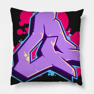 Letter Q - Graffiti Street Art Style Pillow