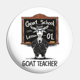 Goat Teacher Pin