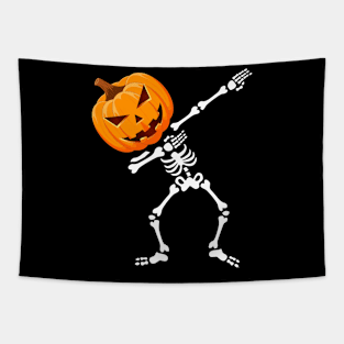 Pumpkin Dabbing Halloween Tapestry