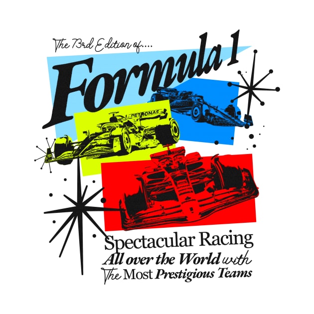 F1 Mid Century Graphic by Abaan