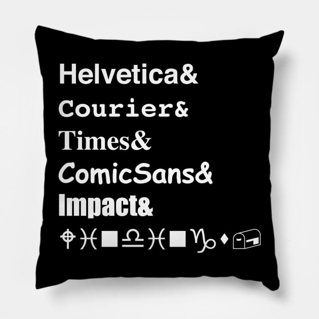 Fonts Pillow by danielsussman