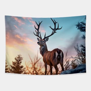 Stag Deer Animal Nature Majestic Wild Tapestry