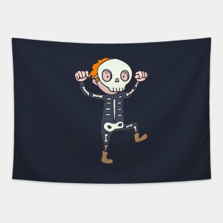 Parody skull mask Tapestry