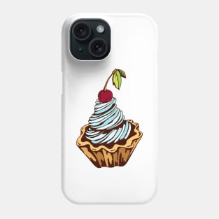 cupcake with cherry Phone Case