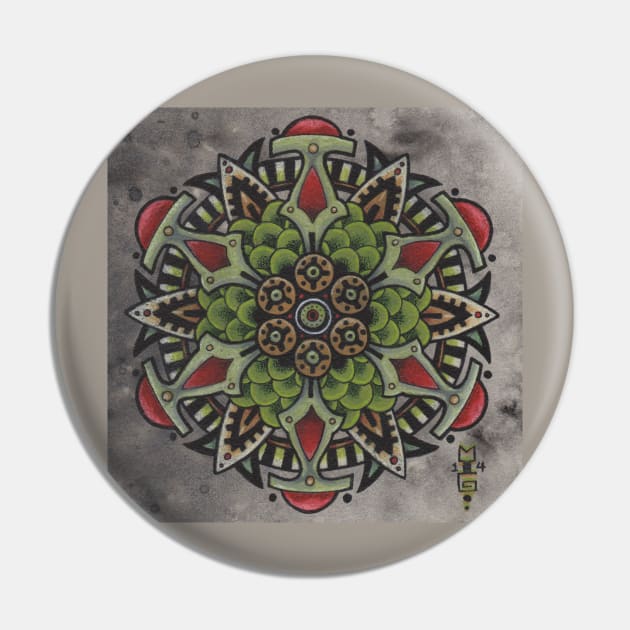 Photosynthesis Mandala Pin by Michael Gardner