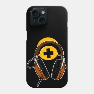 Headphones Orange Phone Case