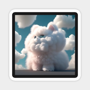 Fluffy Cloud Cat Magnet