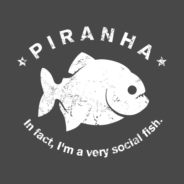 Piranha in fact, are very social fish, fishkeeping fans by croquis design