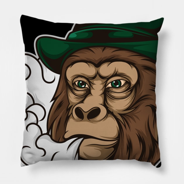 The vaporizer gorilla Pillow by JagatKreasi