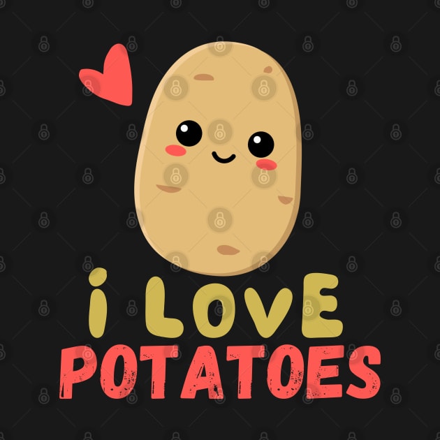 I Love Potatoes by Random Prints