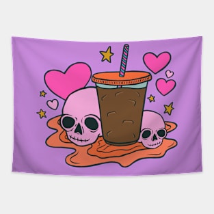 Skulls and Iced Coffee (2024) Tapestry