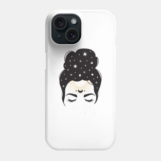 Star girl spiritual illustration Phone Case