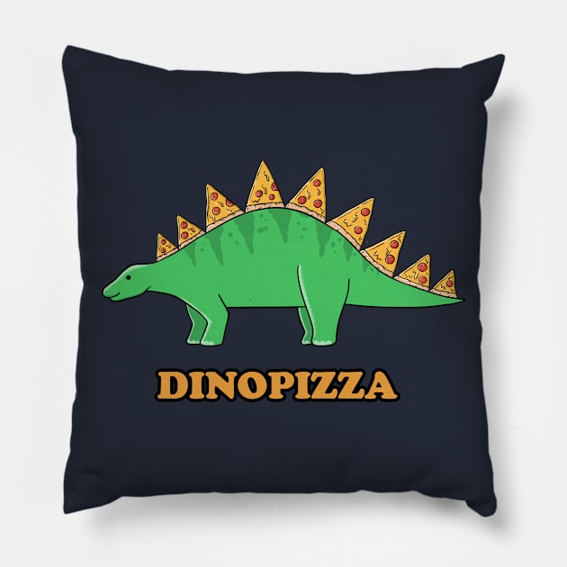 Dinosaurs Pizza Pillow by coffeeman