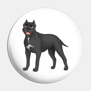 Black Cane Corso Dog (Cropped Ears) Pin