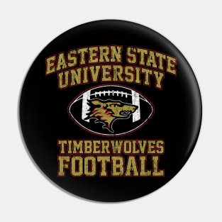 Eastern State University Timberwolves Football Pin