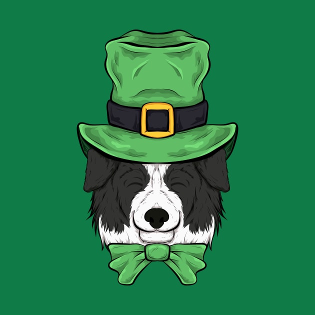 Border Collie patrick day funny dog by the house of parodies