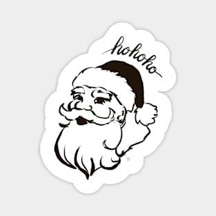 Santa black stencil Magnet