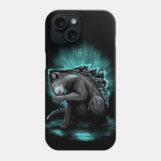 Cat-zilla Kaiju cute monster Phone Case by pujartwork