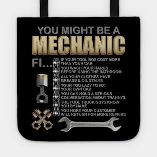 Gift For Mechanic, Mechanic Gift, Mechanic, You Might Be A Mechanic, Diesel Mechanic, Car Mechanic, Car Guy, Funny Dad Gift Idea, Garage Dad, Fathers Day Gift Tote