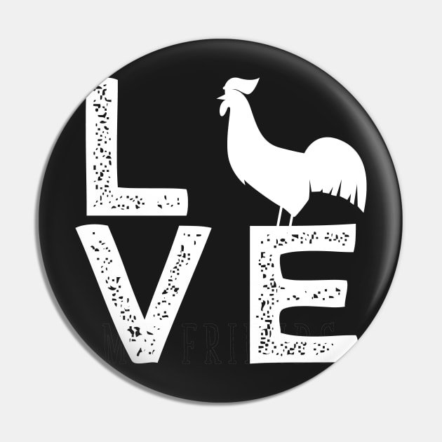 Love Chicken Pin by captainmood