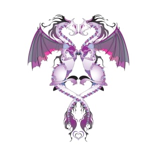 Purple Love Dragons T-Shirt